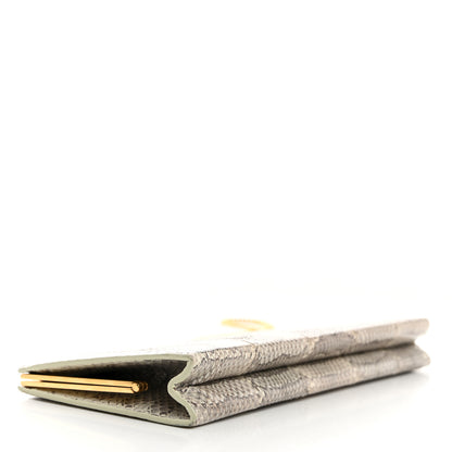 Saint Laurent Snakeskin Midnight Clutch Grey White 4 of 10