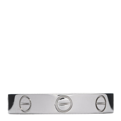 Cartier 18K White Gold 3.5mm LOVE Wedding Band Ring 52 6 1 of 4