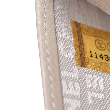 Chanel Aged Calfskin Quilted Cambon Quilted Yen Wallet Pearl 8 of 19