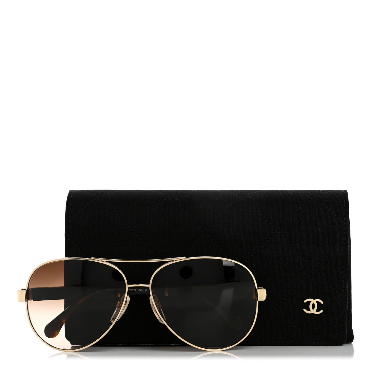 Lambskin Quilted CC 4195-Q Sunglasses Gold