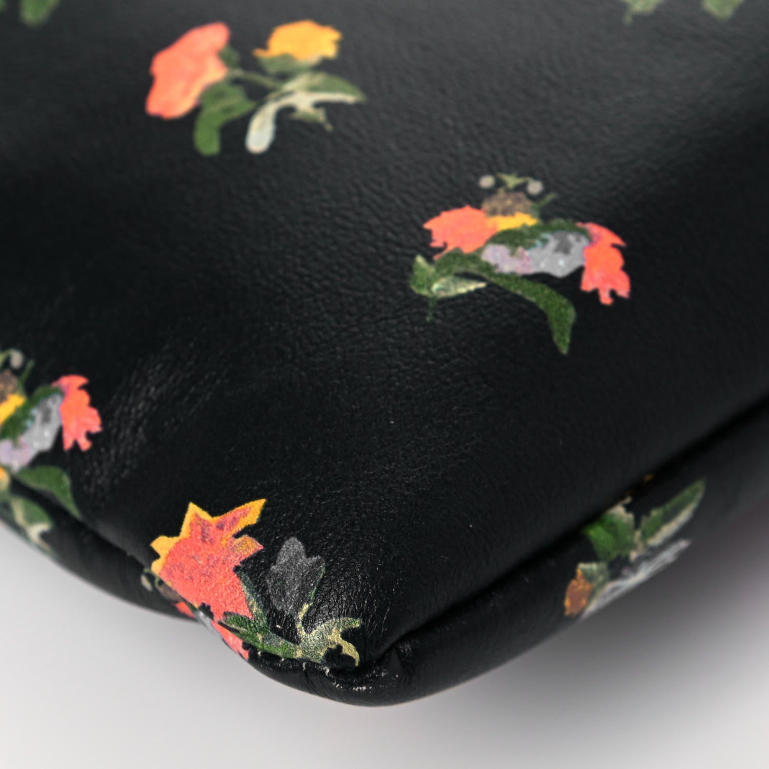 Saint Laurent Calfskin Flower Printed Small Monogram Crossbody Bag Black Multicolor 12 of 16