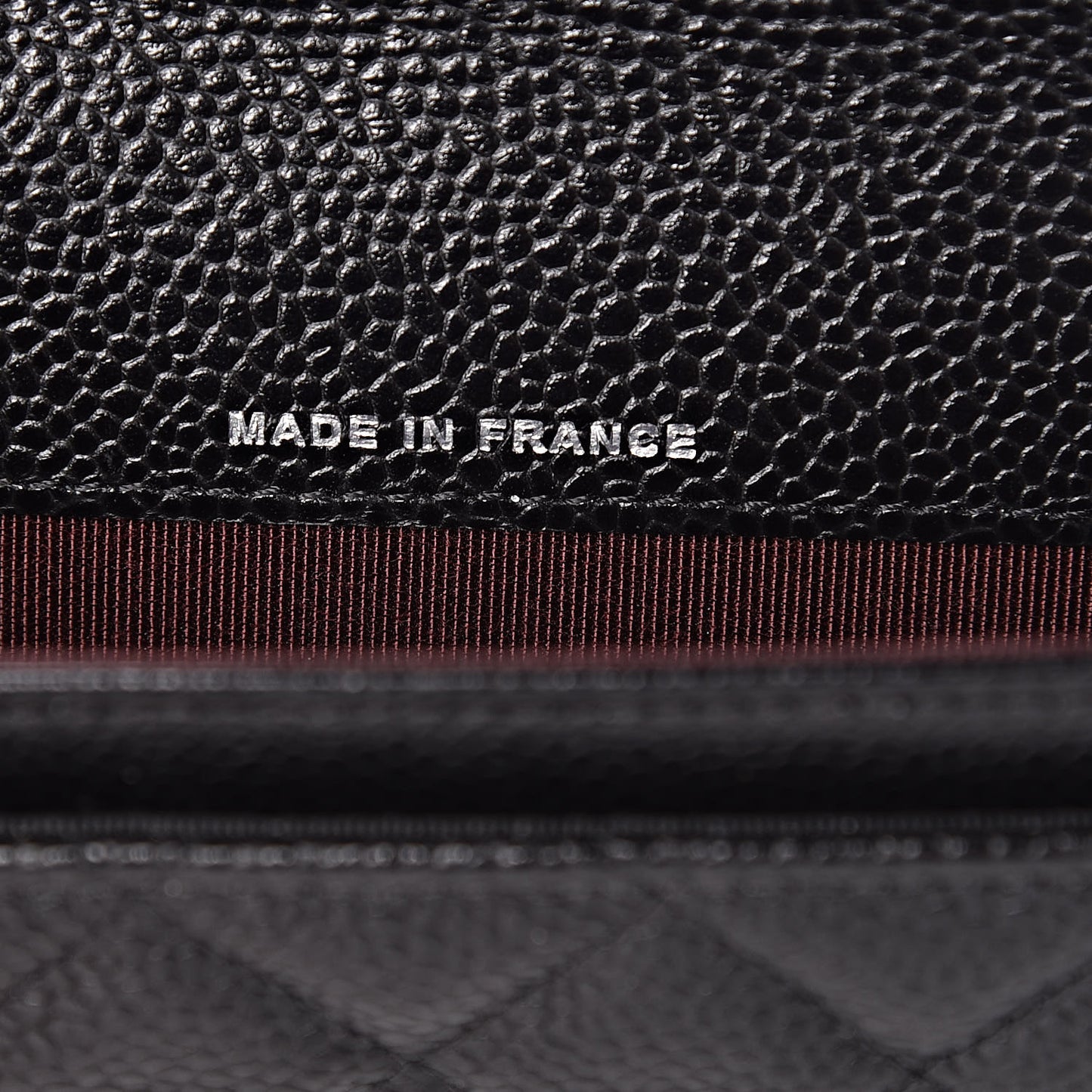 Caviar Quilted Flap Card Holder Wallet Black