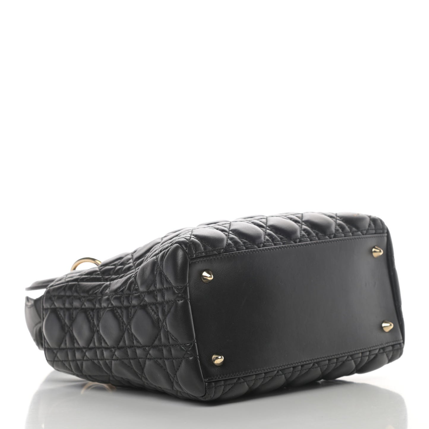 Lambskin Cannage Medium Supple Lady Dior Black