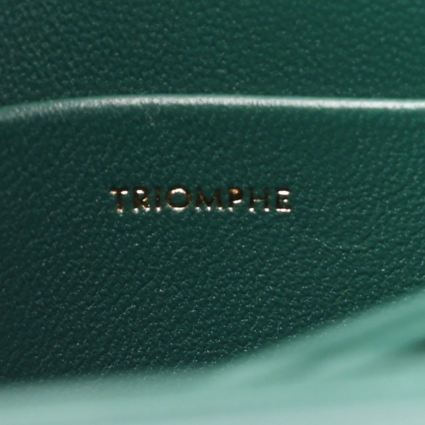 Shiny Calfskin Teen Cuir Triomphe Pine Green
