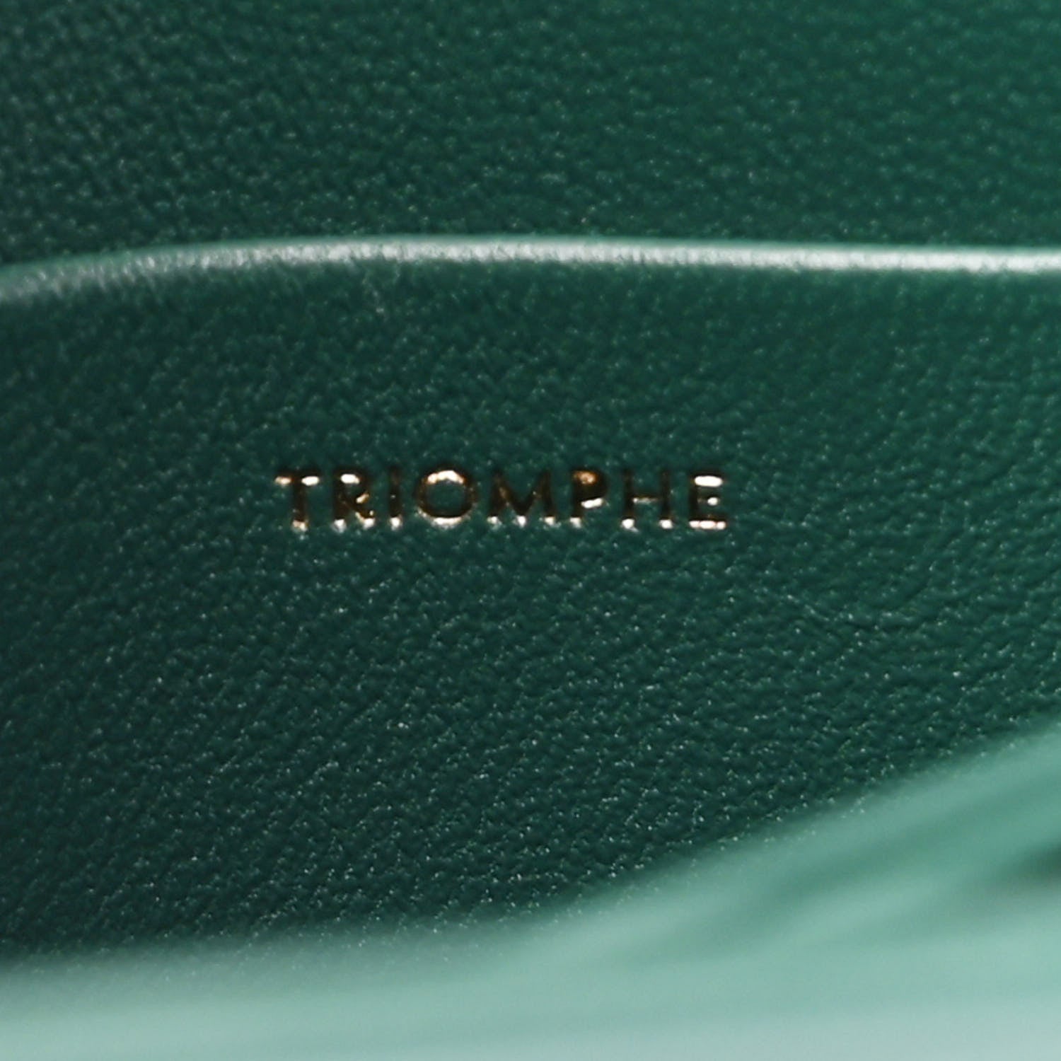 Celine Shiny Calfskin Teen Cuir Triomphe Pine Green 7 of 11