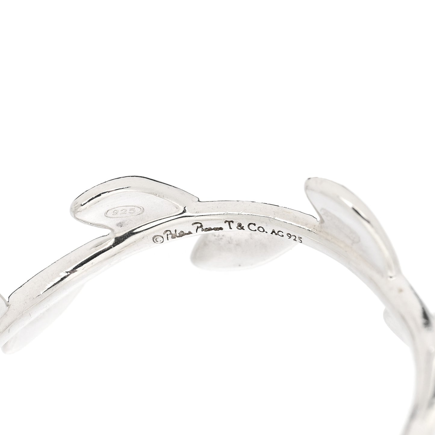 Sterling Silver Paloma Picasso Narrow Olive Leaf Band Ring 58 8.25