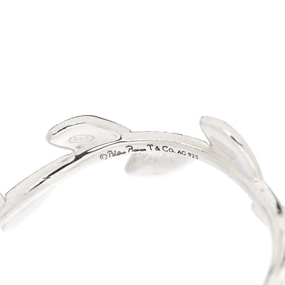Tiffany Sterling Silver Paloma Picasso Narrow Olive Leaf Band Ring 58 8.25 3 of 4