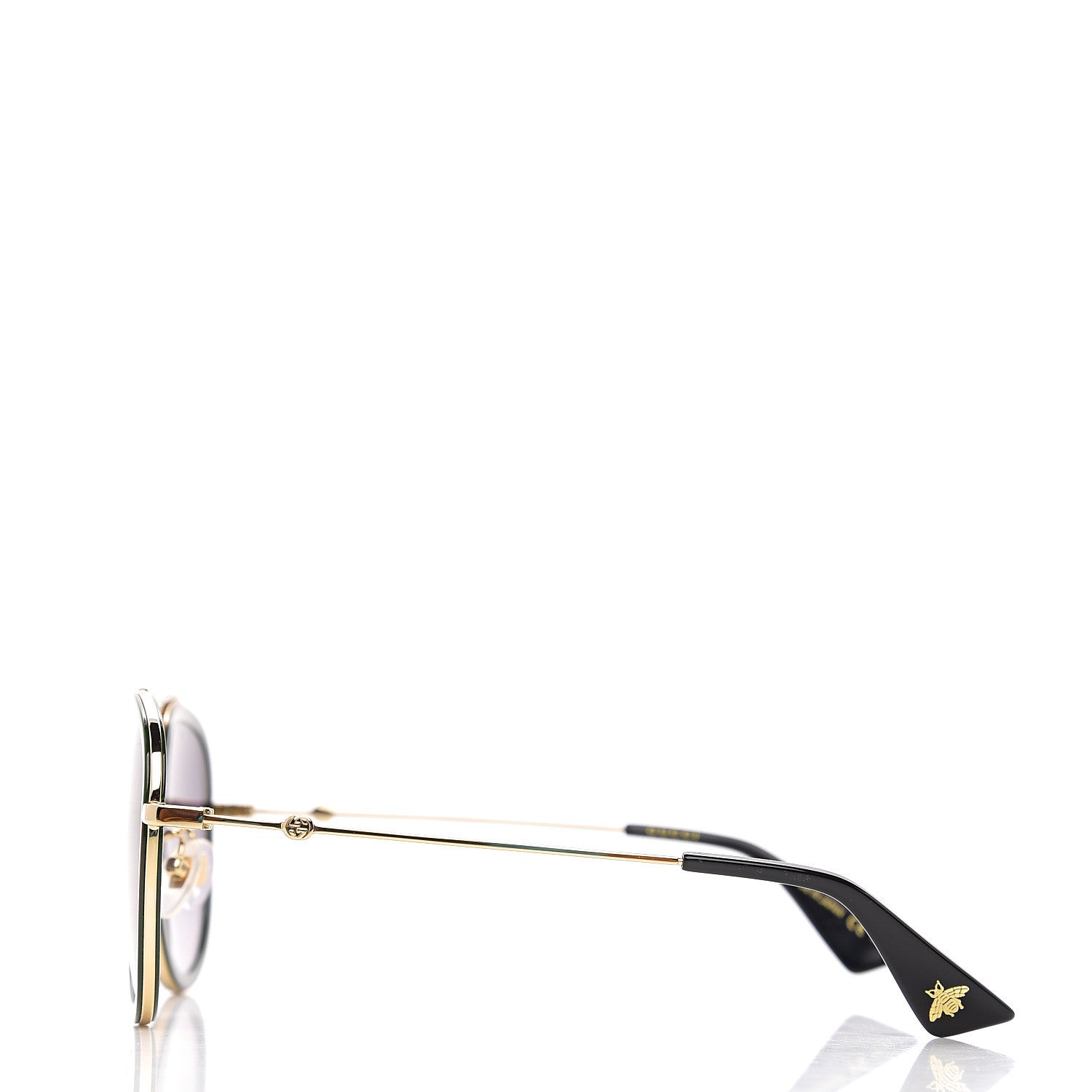 Gucci Web Aviator Sunglasses GG0062S Green Red 3 of 7
