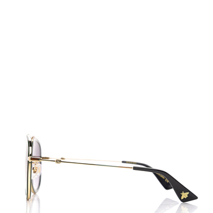 Gucci Web Aviator Sunglasses GG0062S Green Red 3 of 7