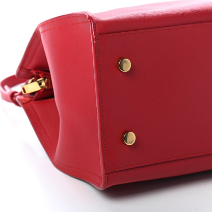 Saint Laurent Calfskin Small Monogram Cabas Lipstick Red 6 of 7