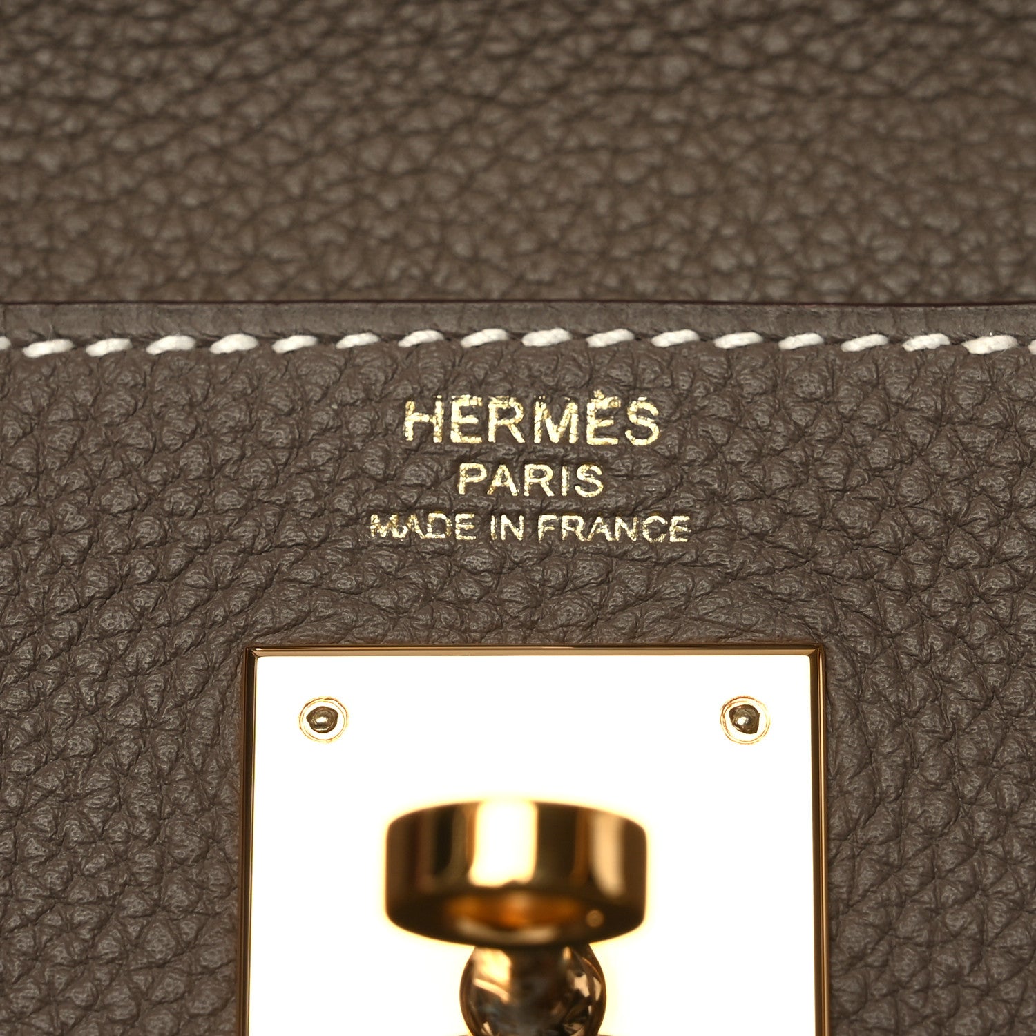 Hermes Togo Kelly Retourne 28 Etoupe 6 of 12