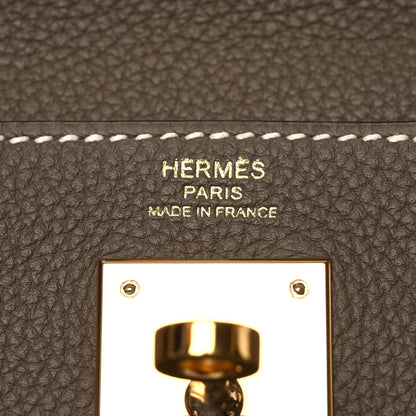 Hermes Togo Kelly Retourne 28 Etoupe 6 of 12