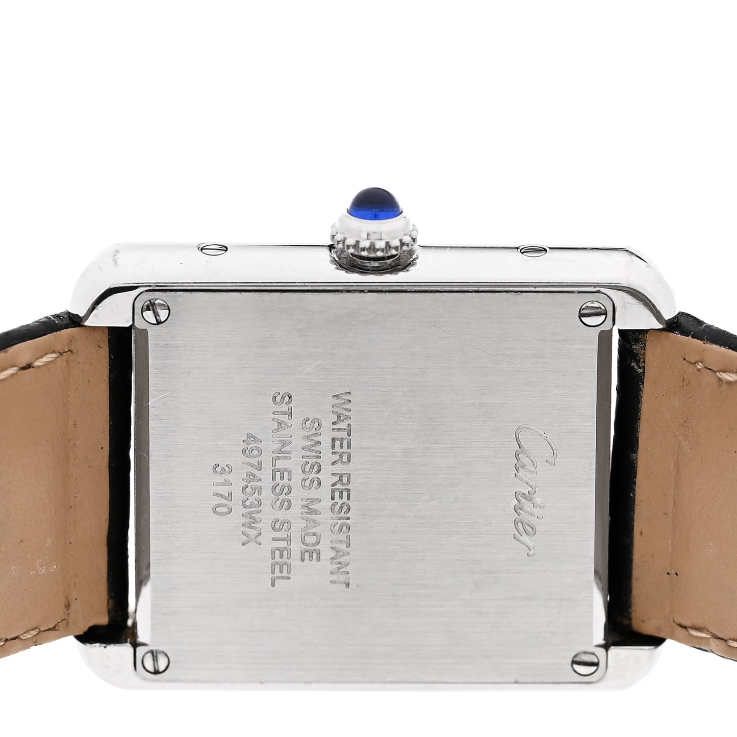 Stainless Steel Alligator 24mm Tank Solo Quartz Watch