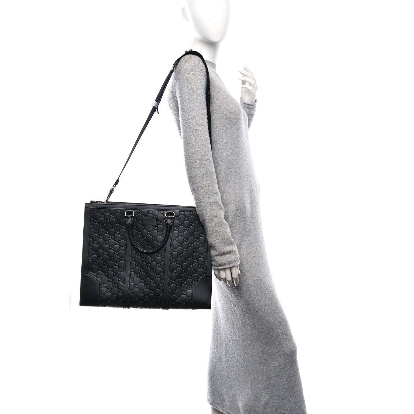 Guccissima Signature Briefcase Black