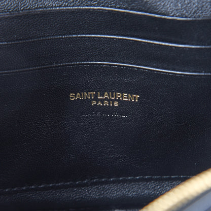 Saint Laurent Grain De Poudre Matelasse Monogram Mini Lou Camera Bag Black 5 of 6