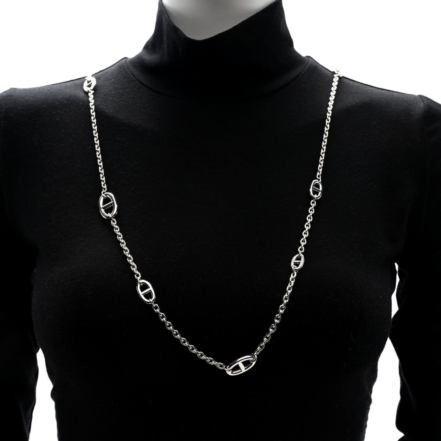 Hermes Sterling Silver Farandole Necklace 120 3 of 9