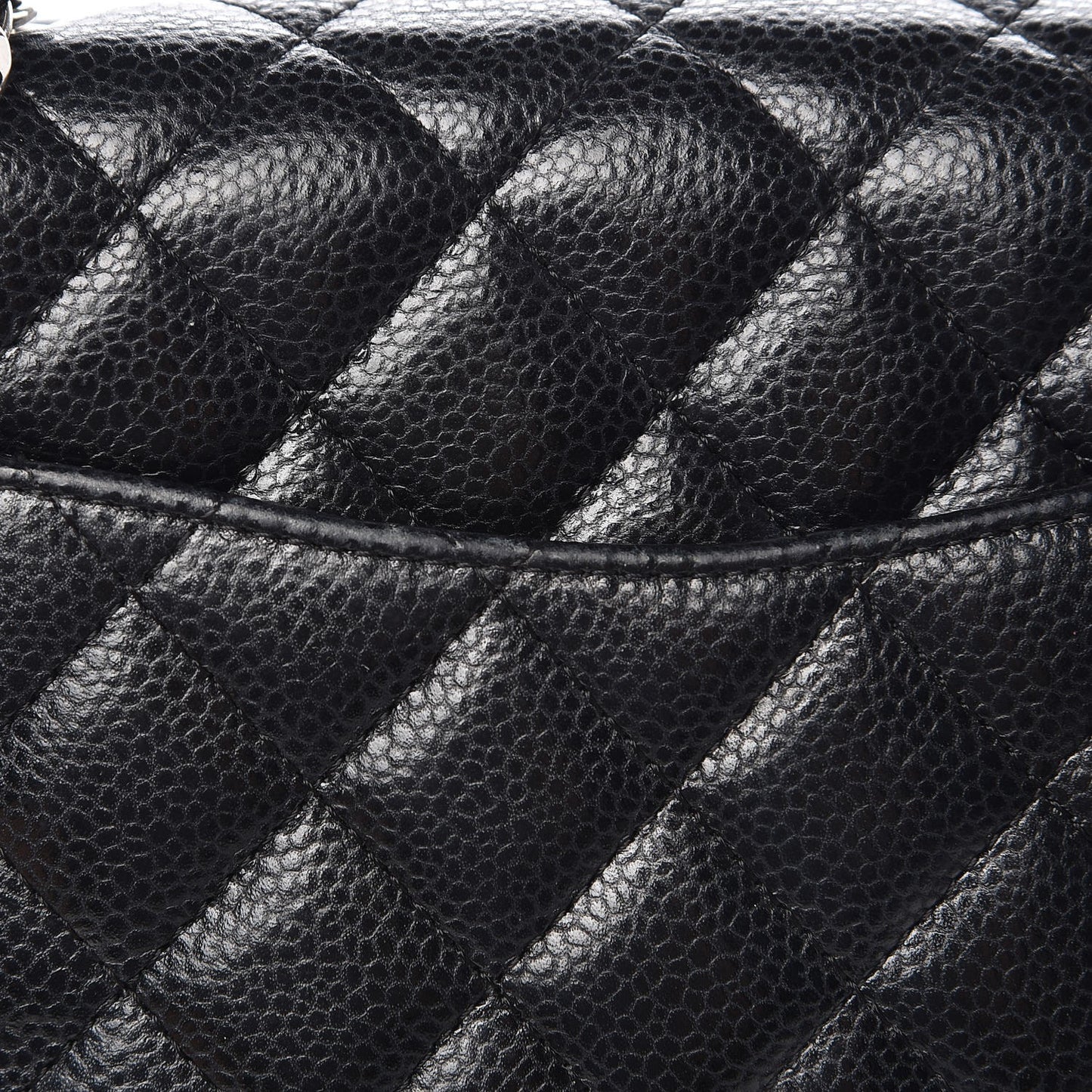 Caviar Quilted Mini Square Flap Black