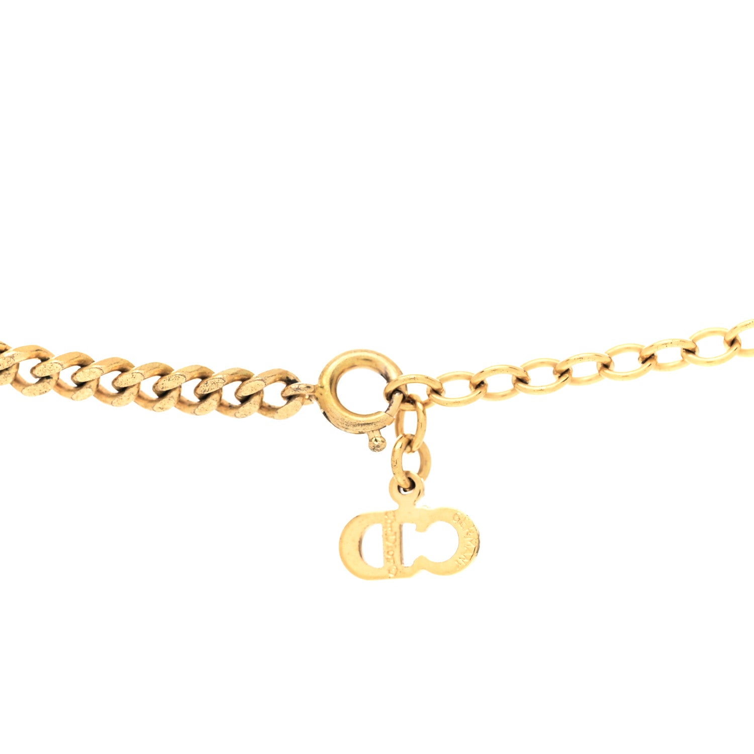 Christian Dior Metal CD Necklace Gold 5 of 5