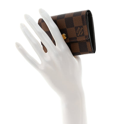 Louis Vuitton LOUIS VUITTON Damier Ebene Porte-Monnaie Plat Coin Purse Brown 2 of 6