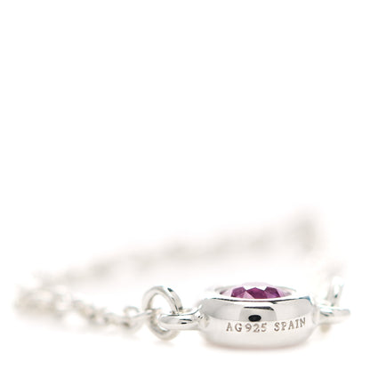 Tiffany Sterling Silver Pink Sapphire Elsa Peretti Color by the Yard Ring 54 7 4 of 5