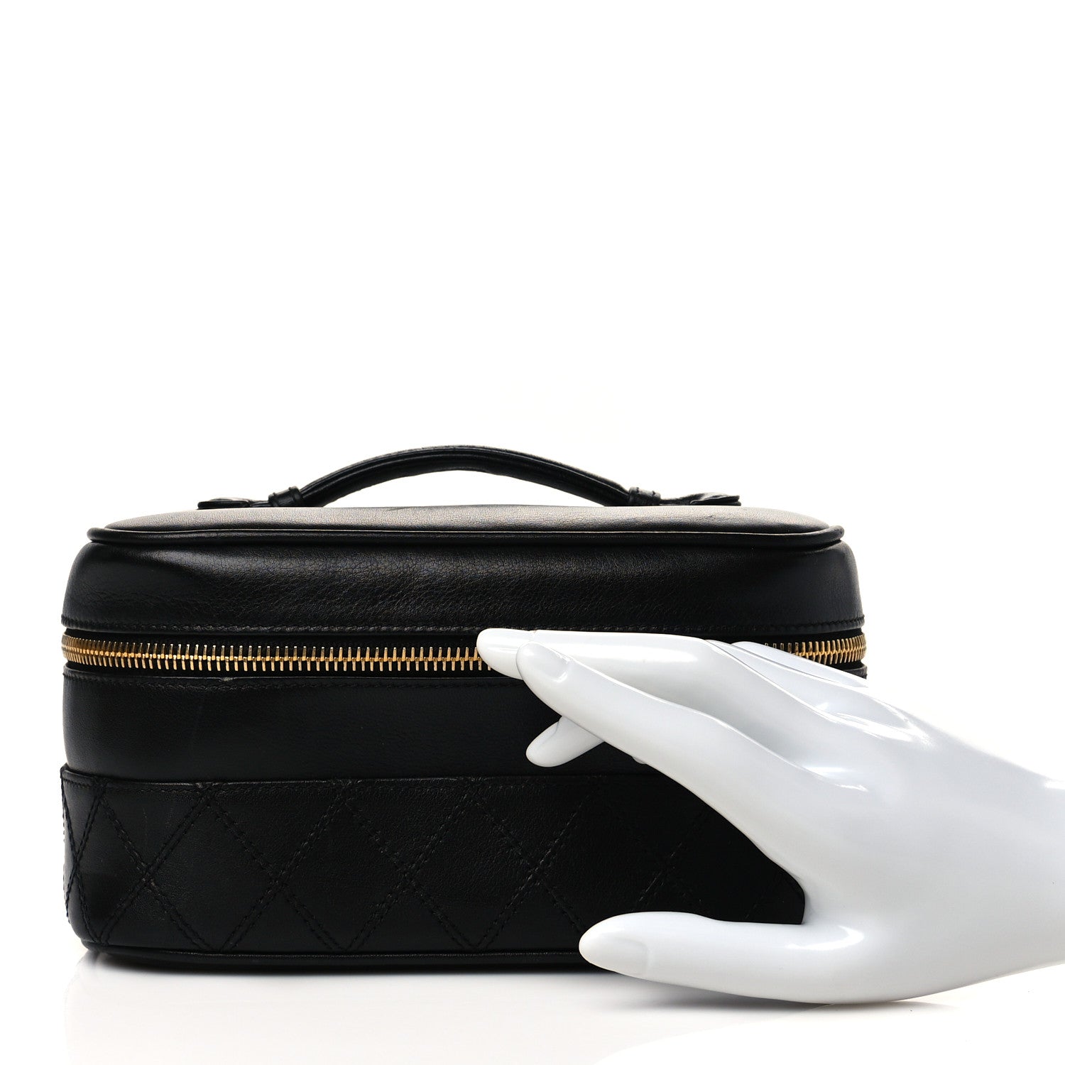 Chanel Lambskin Vanity Cosmetic Case Black 2 of 9