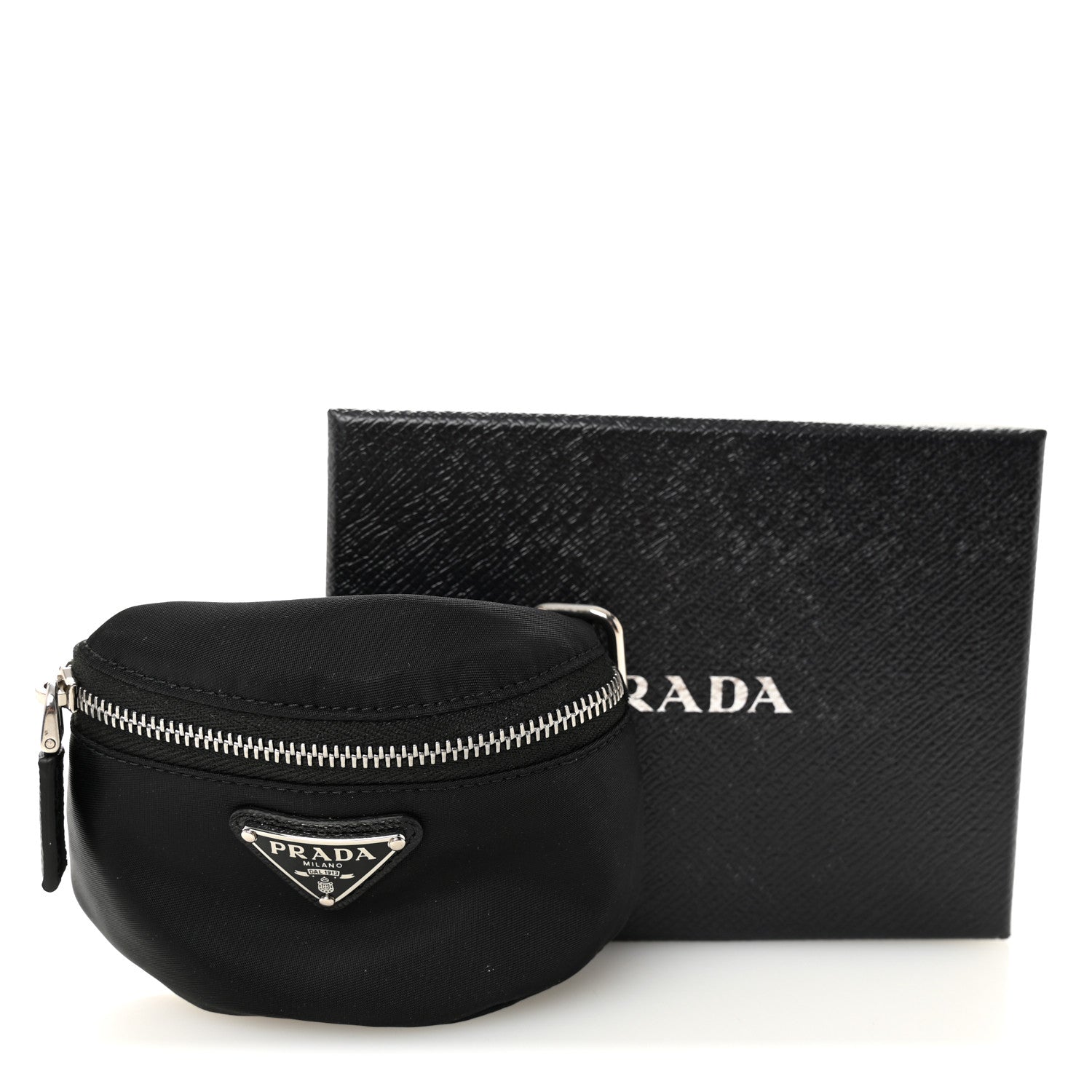 Prada Tessuto Nylon Wrist Pouch Black 1847007 – FASHIONPHILE