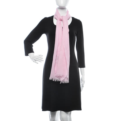 Gucci Wool Silk GG Monogram GGNat Scarf Rose 2 of 5
