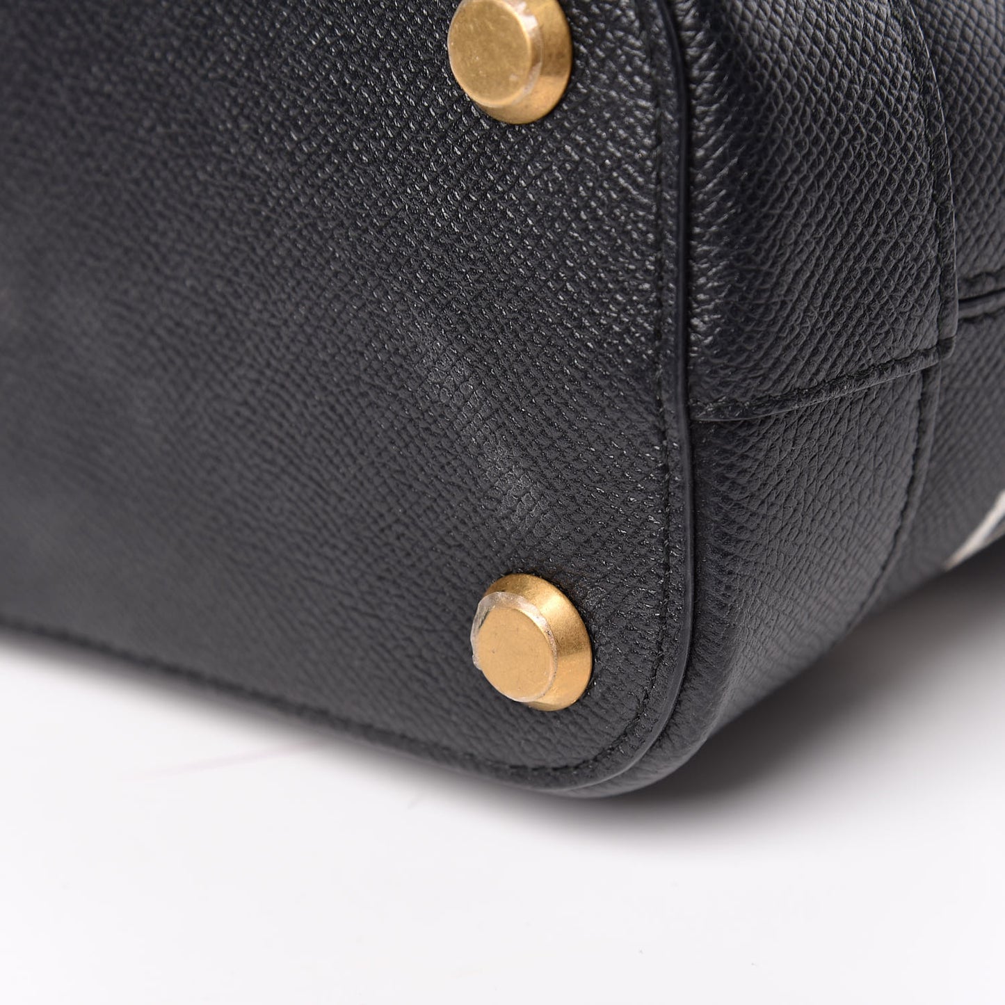 Grained Calfskin Ville Aj Tote XXS Black