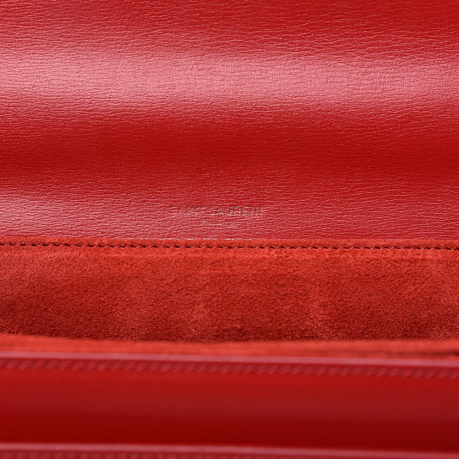 Saint Laurent Calfskin Medium Bellechasse Satchel Rouge Eros 6 of 10
