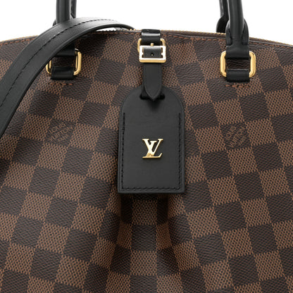 Louis Vuitton Damier Ebene Odeon Tote MM Black 7 of 9