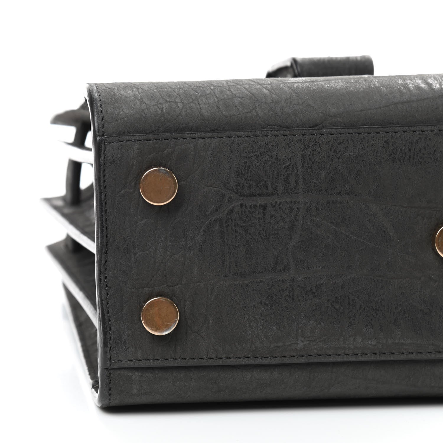 Saint Laurent Crocodile Embossed Nubuck Nano Sac De Jour Dark Anthracite 5 of 7