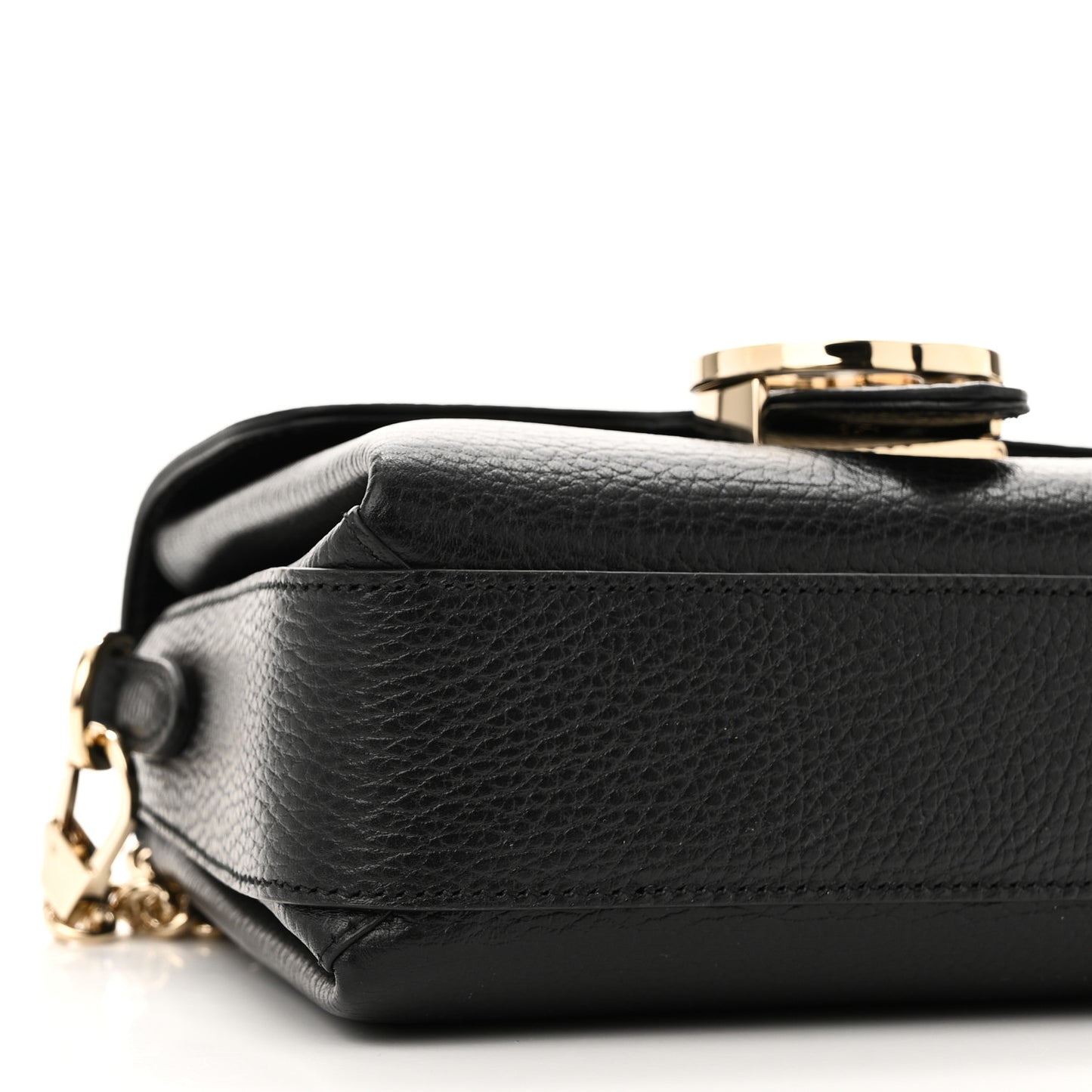 Dollar Calfskin Interlocking G Crossbody Bag Black