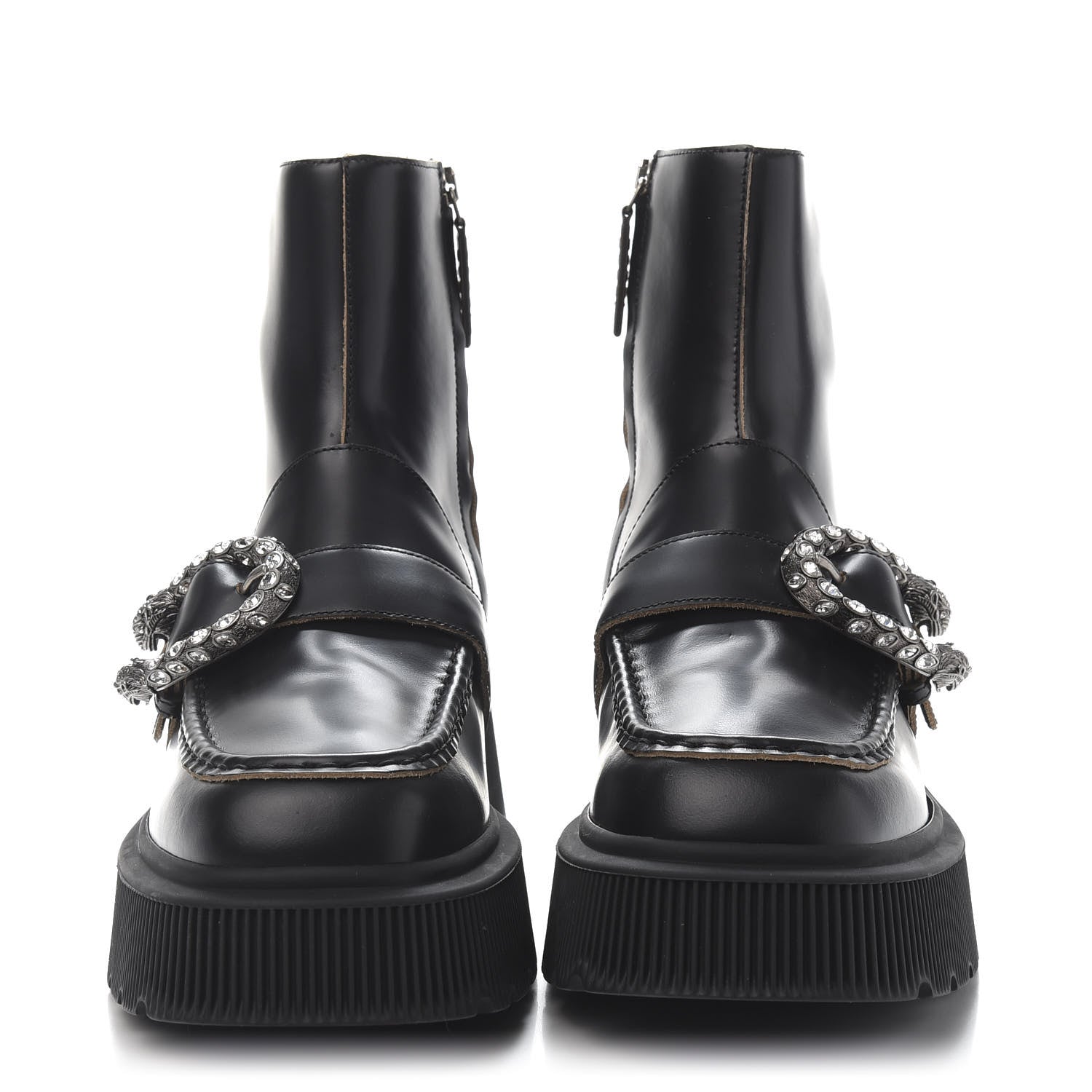 Gucci Cordovan Lux Dionysus Hunder Boots 40 Black 2 of 9