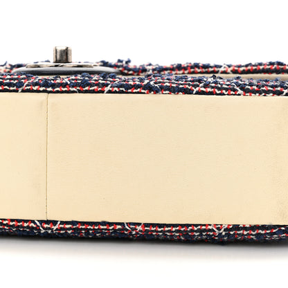 Chanel Tweed Quilted Medium Single Flap Blue Multicolor 11 of 16
