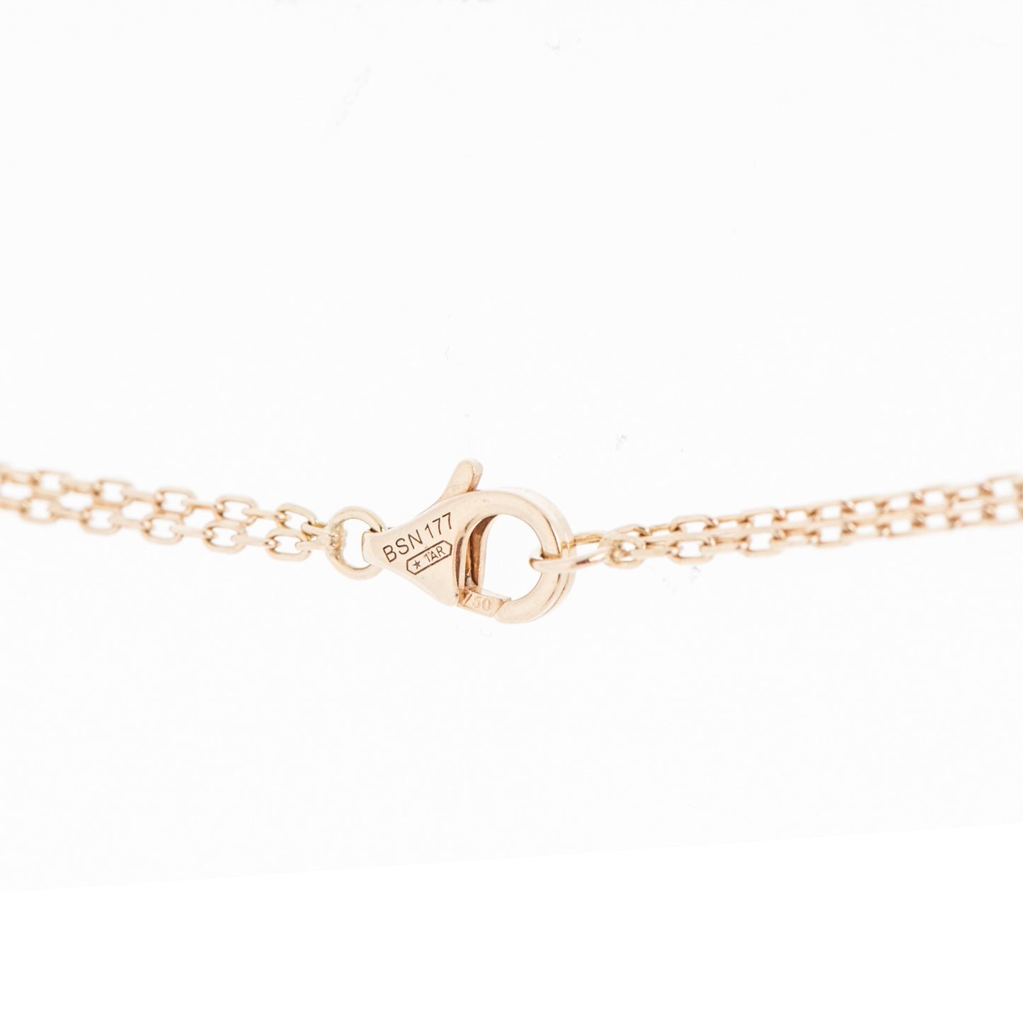 18K Yellow Gold 2 Diamond LOVE Necklace