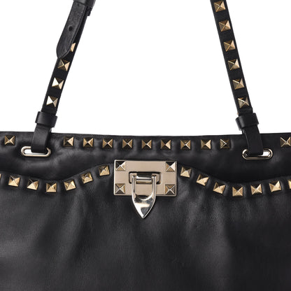 Valentino Garavani Vitello Rockstud Shoulder Satchel Black 11 of 11