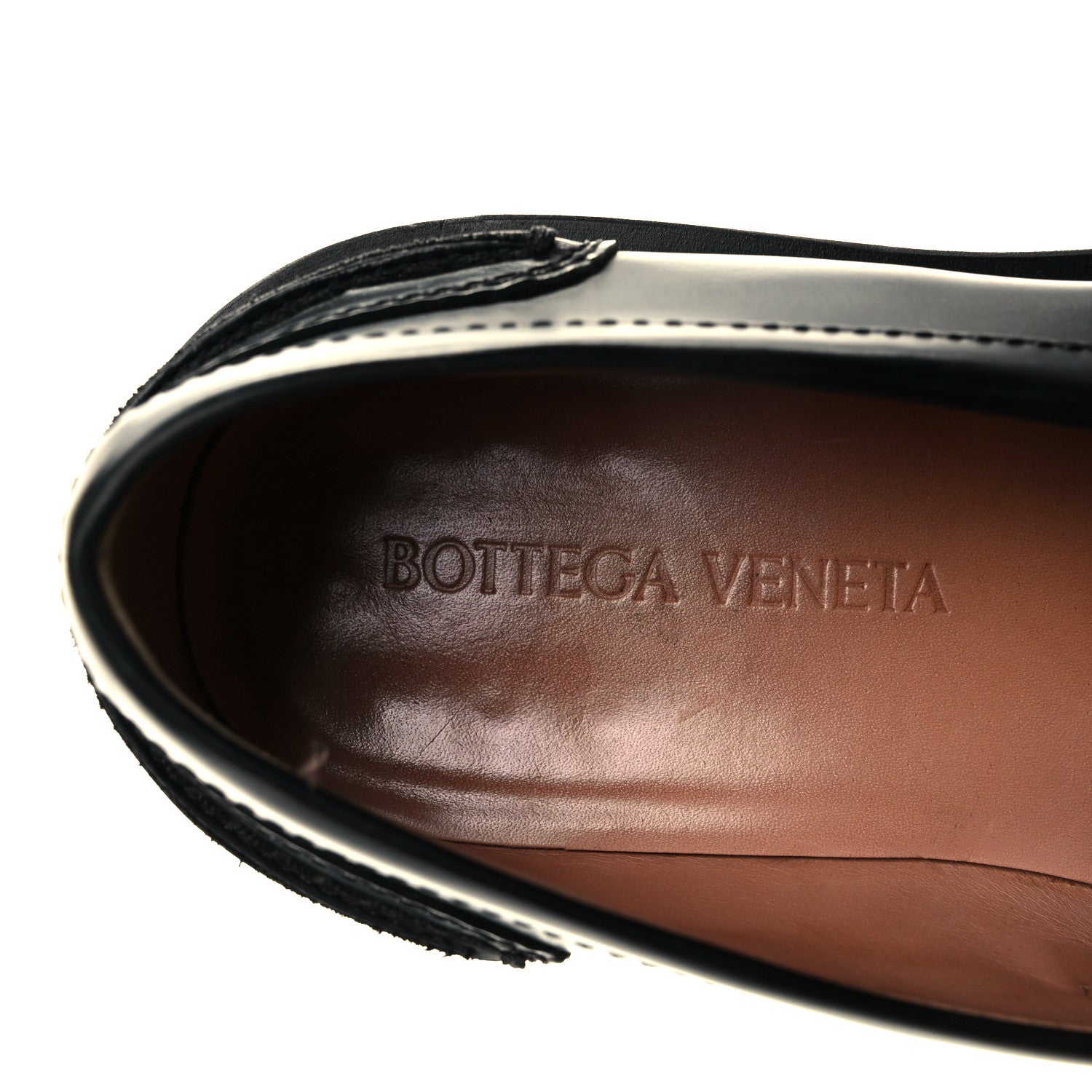 Bottega Veneta Brushed Calfskin Mens Loafers 41 Black 7 of 9