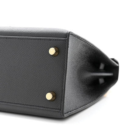 Hermes Epsom Kelly Sellier 25 Black 10 of 11