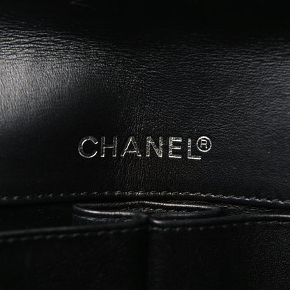 Chanel Patent Perforated Camellia East West Flap Black 6 of 11