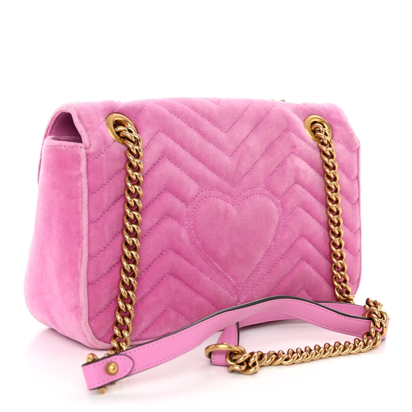 Velvet Matelasse Marquise Crystals Embroidered Small GG Marmont Shoulder Bag Malva