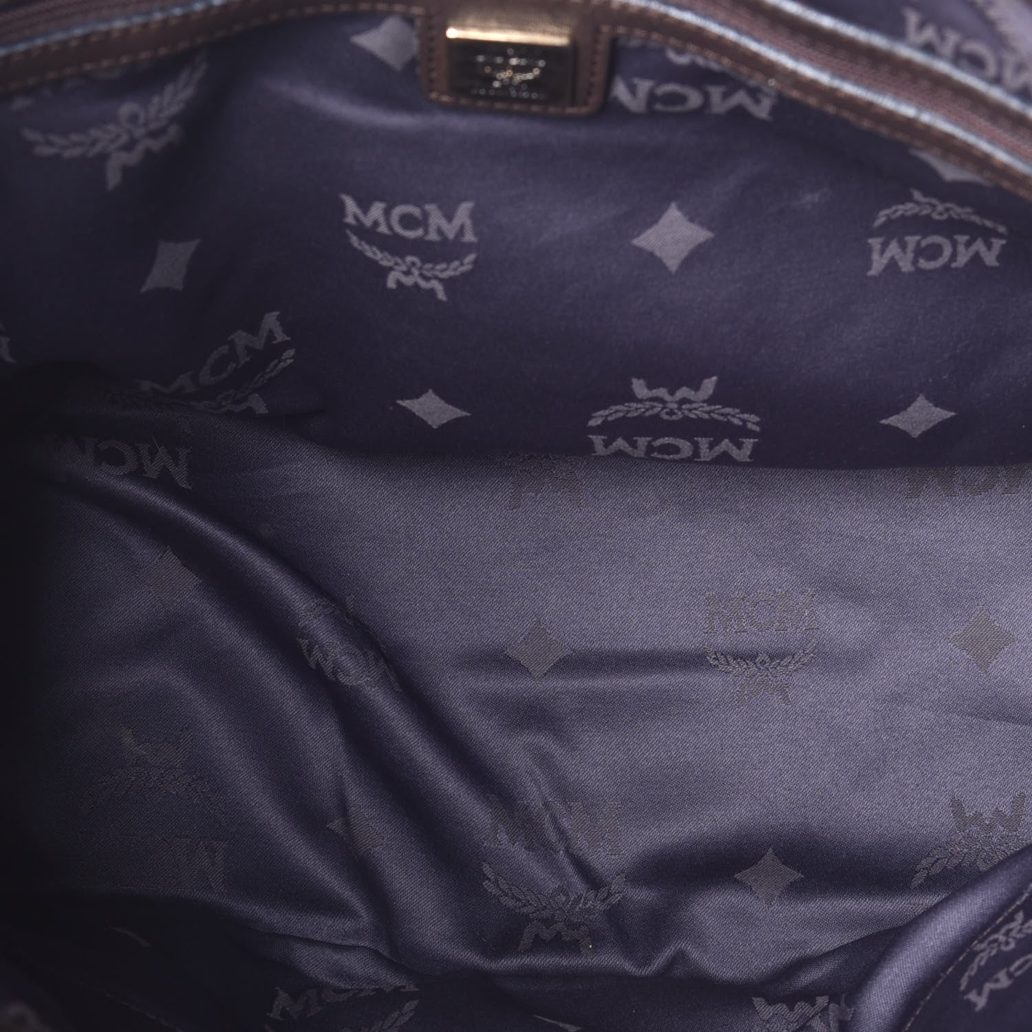 MCM Visetos Medium Essentials Shopper Tote Phantom Grey 6 of 9