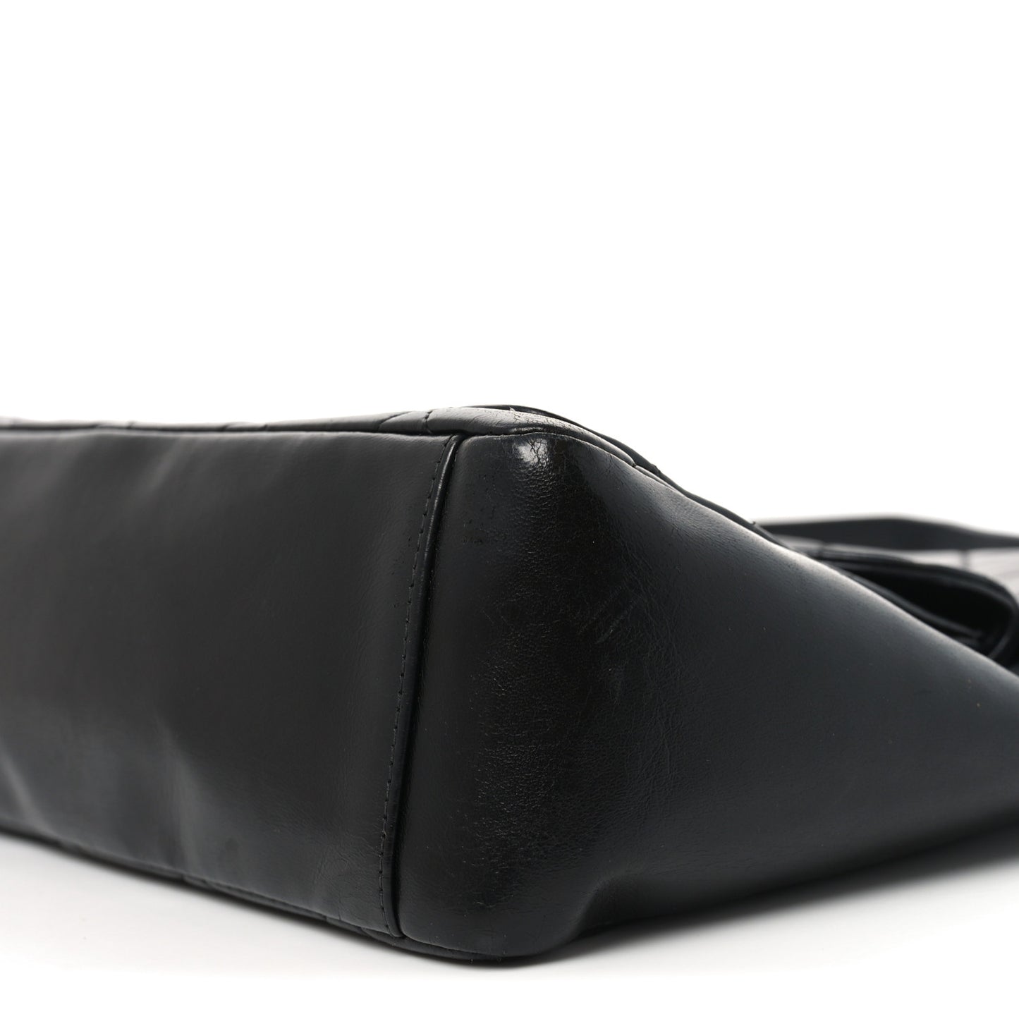 Lambskin Quilted Double Pocket Shoulder Bag Black
