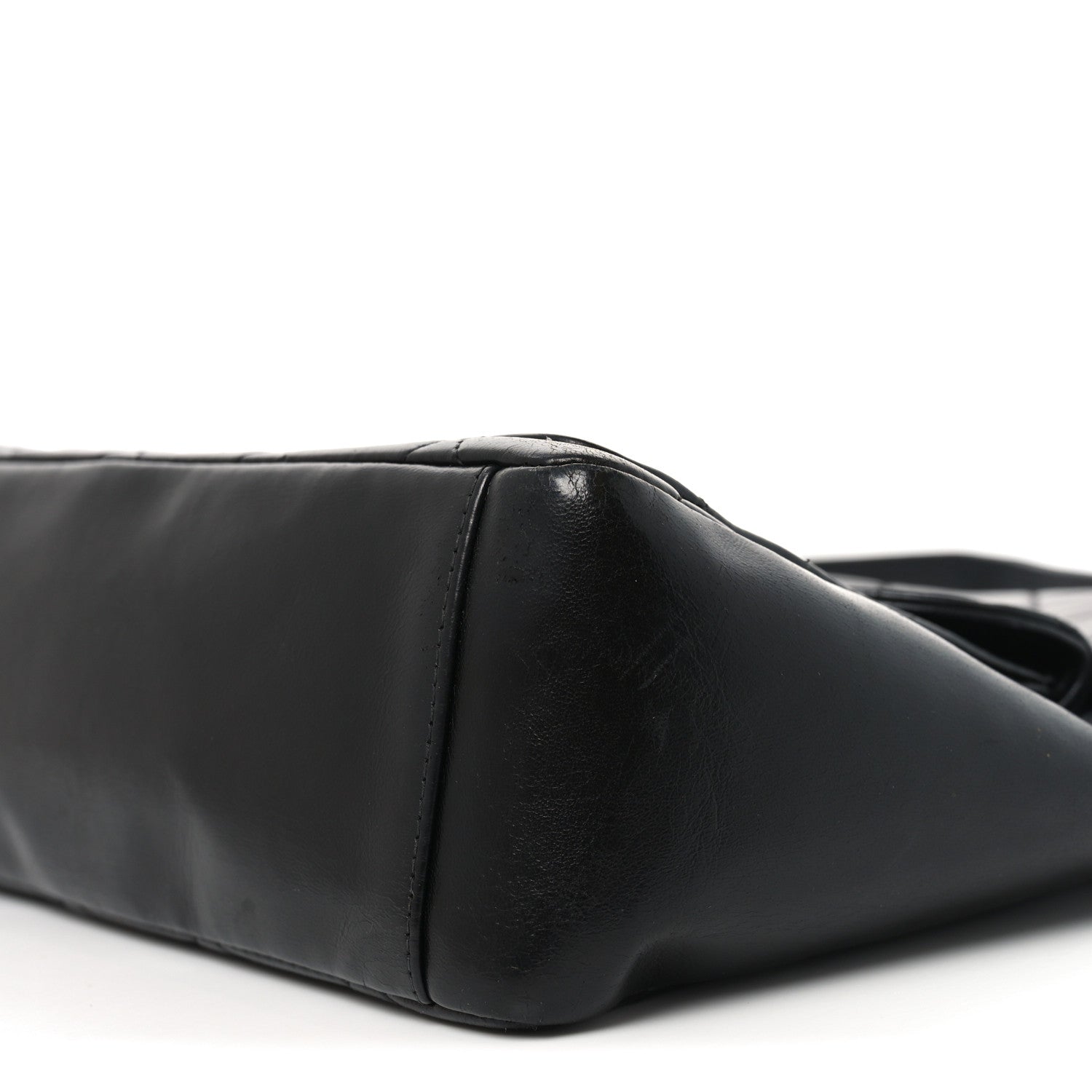 Chanel Lambskin Quilted Double Pocket Shoulder Bag Black 10 of 10