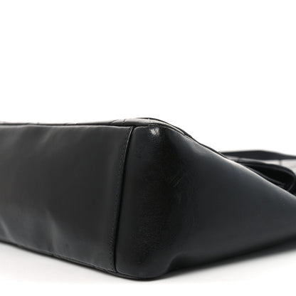 Chanel Lambskin Quilted Double Pocket Shoulder Bag Black 10 of 10