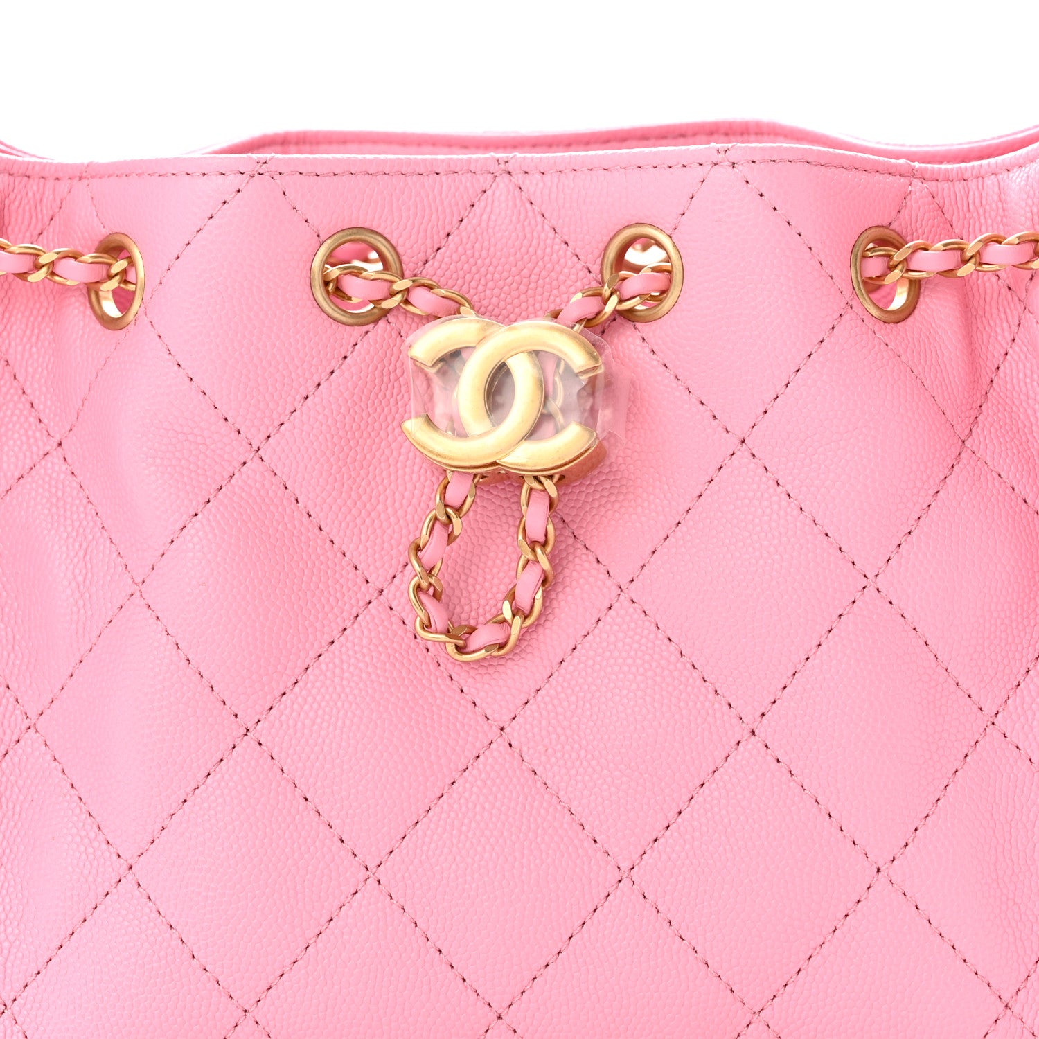 Chanel Caviar Quilted Mini Chanel 25 Handbag Pink 8 of 11