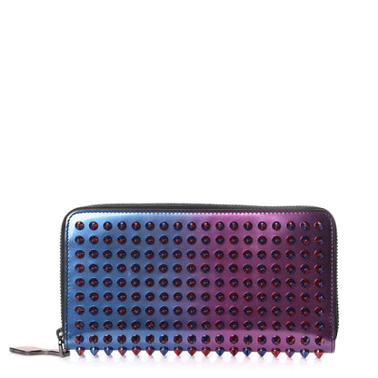Christian Louboutin Patent Scarabe Spikes Panettone Zip Around Wallet Rose Digitale 1 of 14