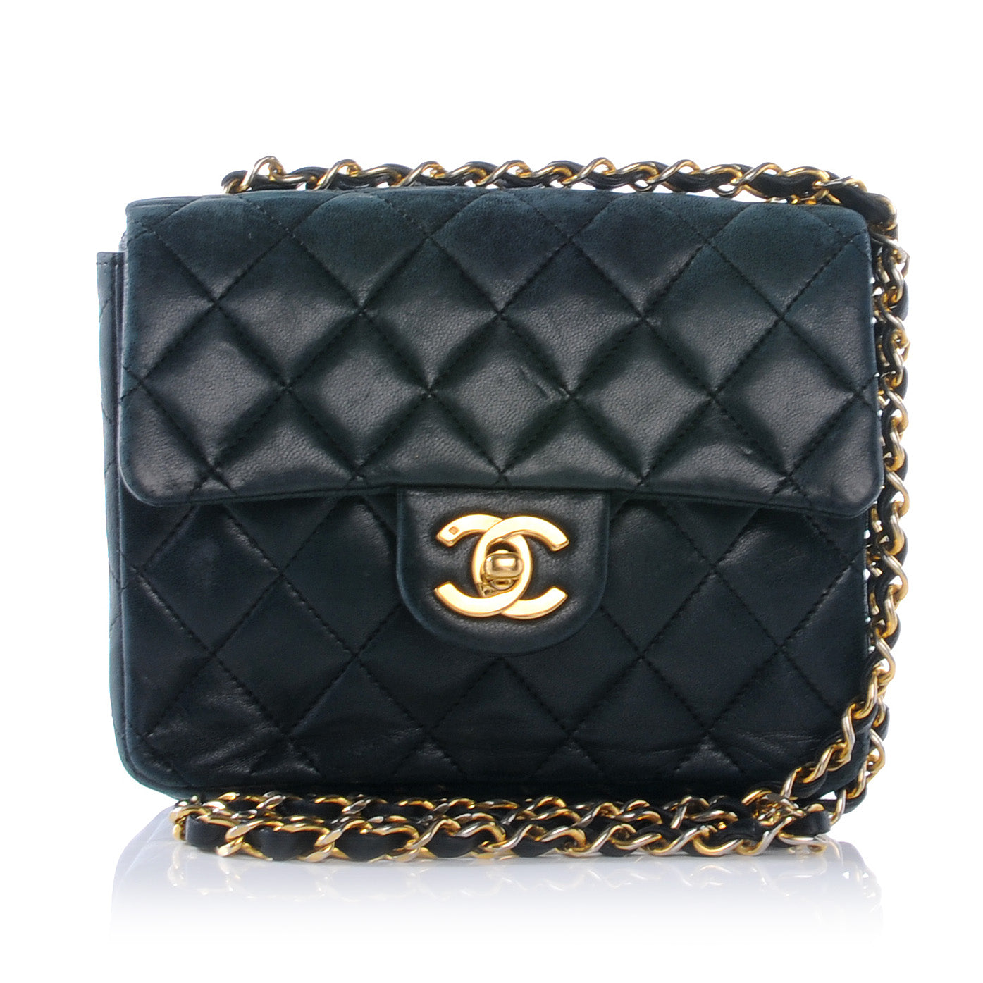 Lambskin Mini Flap Navy