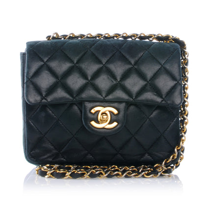Chanel Lambskin Mini Flap Navy 1 of 8
