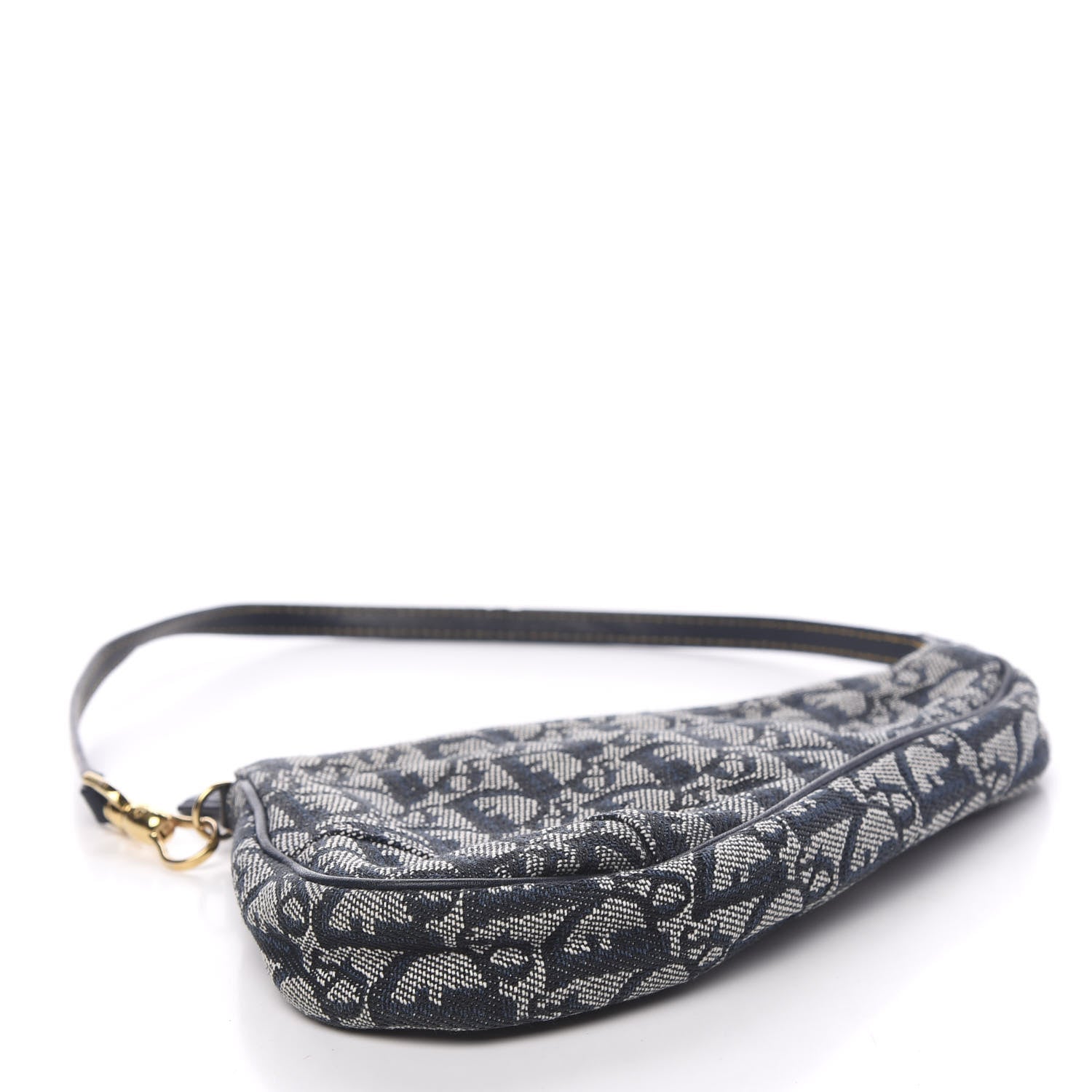 Christian Dior Monogram Mini Saddle Pochette Navy 3 of 9