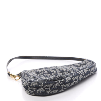 Christian Dior Monogram Mini Saddle Pochette Navy 3 of 9